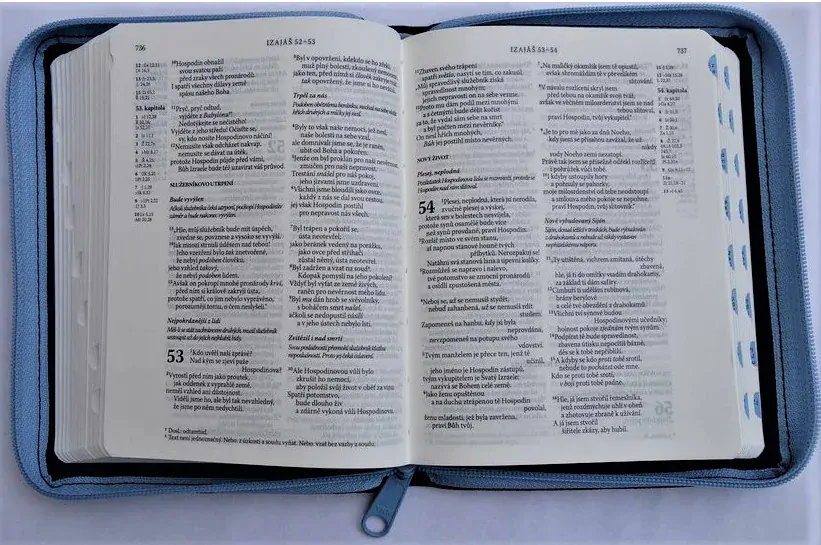 Bible ČEP DT malá, zip, jeans, výřezy