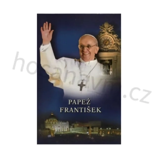 Obrázek Papež František 10×6,5 cm (modrý)