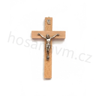 Dřevěný kříž (rovný, 16 cm) - sv. hnědá